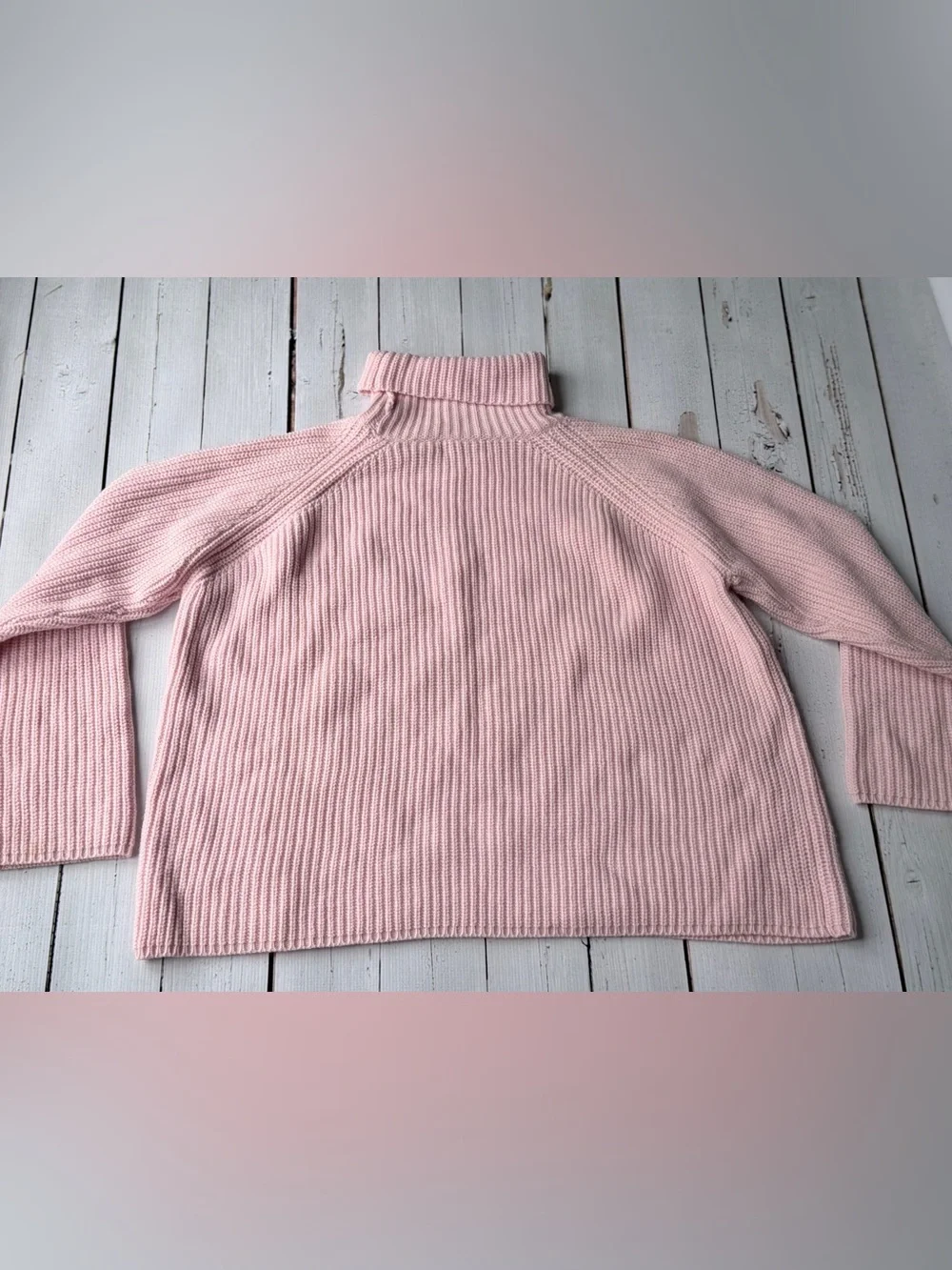 Old Navy Pale Pink Ribbed Turtleneck Sweater